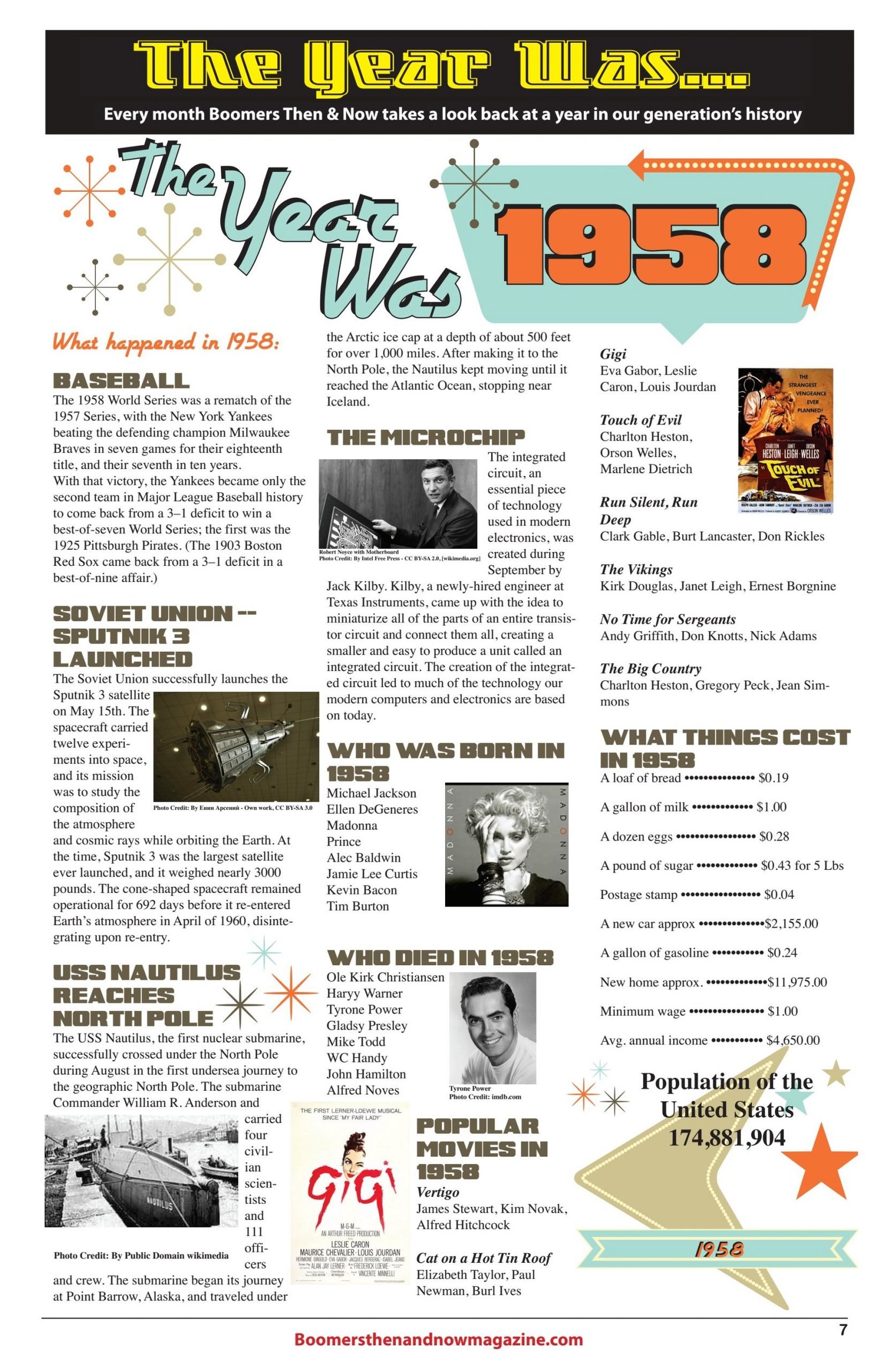 The Year was 1958