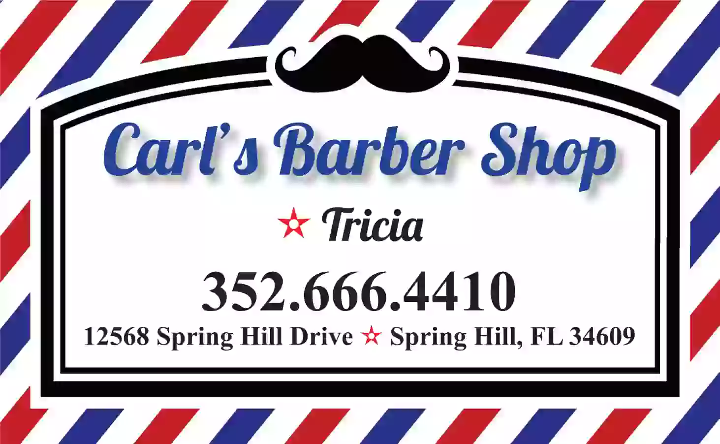 Carl's Barber Shop Biz Card